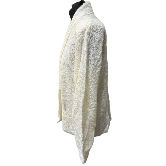 Vintage Le Chois II Winter White Open Front Long Sleeve Cardigan Size 2X - Picture 2 of 7